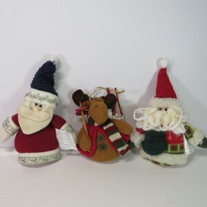 Country Farmhouse Flannel (2) Santas & (1) Moose (soft Flannel)